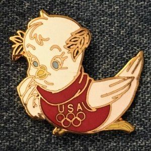 1988 Seoul Olympic Pin ~ Dove~Scooter ~ #2 of 4 ~ Hanna-Barbera ~ Olympikids